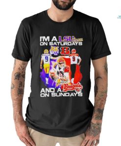 I’m A Lsu Tigers On Saturdays And A Cincinnati Bengals On Sundays Shirt
