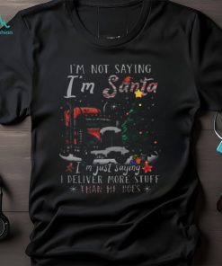 I'm Not Saying I'm Santa Deliver More Stuff Than He Does Funny Christmas Trucker Ladies Flowy Tank