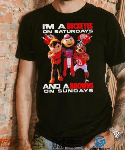 I’m a Buckeyes on saturdays and a Browns on sundays mascots helmet gift shirt, hoodie, sweater, long sleeve and tank top I’m a Buckeyes on saturdays and a Browns on sundays mascots helmet gift shirt