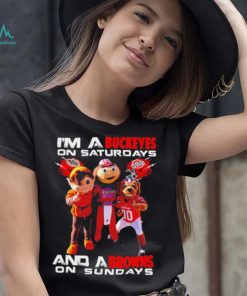 I’m a Buckeyes on saturdays and a Browns on sundays mascots helmet gift shirt, hoodie, sweater, long sleeve and tank top I’m a Buckeyes on saturdays and a Browns on sundays mascots helmet gift shirt