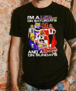 I’m a LSU Tigers on saturdays and a Cincinnati Bengals on sundays Joe Burrow signature logo shirt