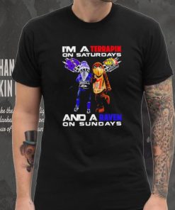 I’m a Terrapin on saturdays and a Raven on sundays mascots helmet gift shirt