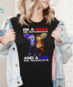 I’m a Terrapin on saturdays and a Raven on sundays mascots helmet gift shirt