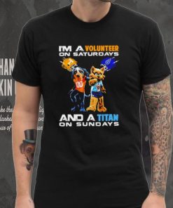 I’m a Volunteer on saturdays and a Titan on sundays mascots helmet gift shirt