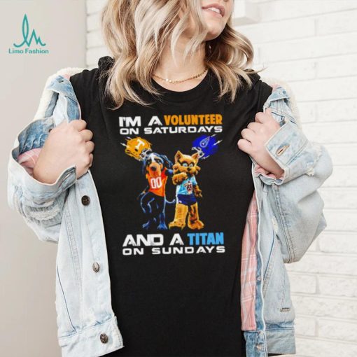 I’m a Volunteer on saturdays and a Titan on sundays mascots helmet gift shirt