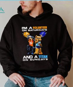 I’m a Volunteer on saturdays and a Titan on sundays mascots helmet gift shirt