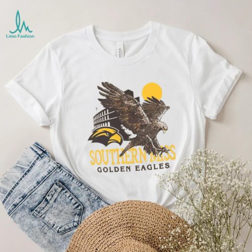 Image One Men’s Southern Miss Golden Eagles Ivory Mascot Stadium T Shirt