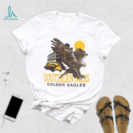 Image One Men’s Southern Miss Golden Eagles Ivory Mascot Stadium T Shirt