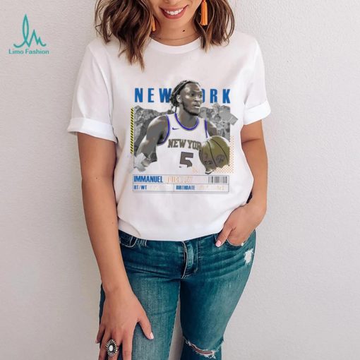Immanuel Quickley number 5 New York Knicks basketball player paper poster shirt