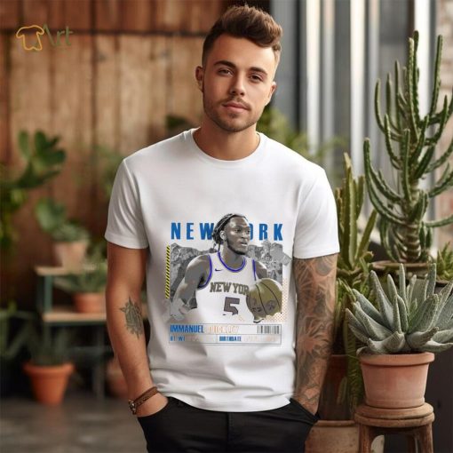 Immanuel Quickley number 5 New York Knicks basketball player paper poster shirt