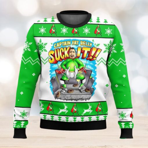 Impractical Jokers Captain Fat Belly Suck It Christmas Ugly Sweater Special Gift For Xmas