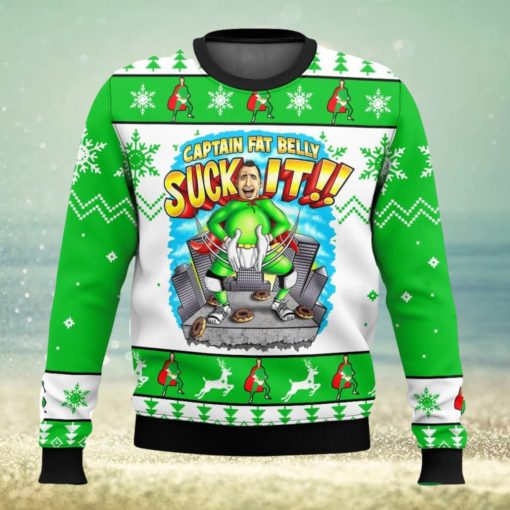 Impractical Jokers Captain Fat Belly Suck It Christmas Ugly Sweater Special Gift For Xmas