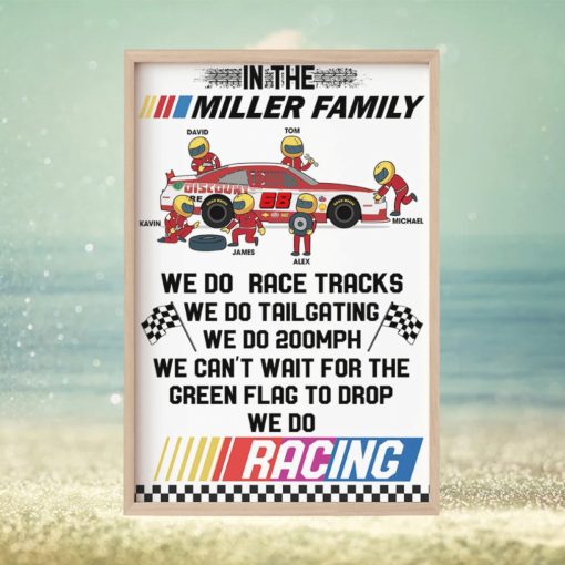 In This Family We Do Race Racks Personalized Racing Canvas Print