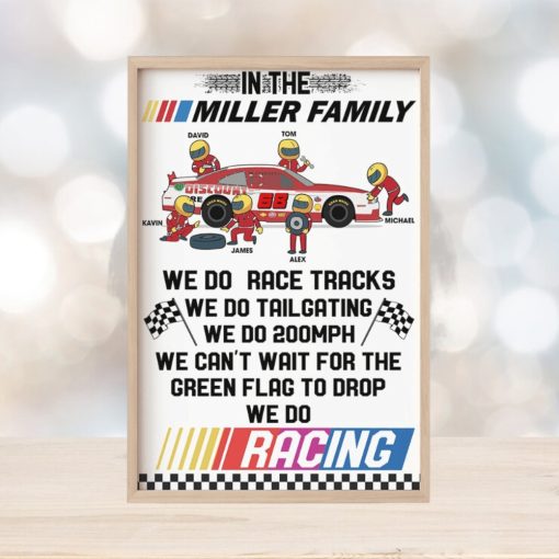 In This Family We Do Race Racks Personalized Racing Canvas Print
