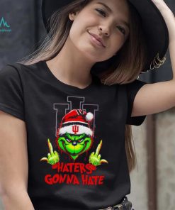 Indiana Hoosiers Grinch middle finger haters gonna hate shirt