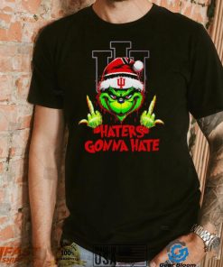 Indiana Hoosiers Grinch middle finger haters gonna hate shirt