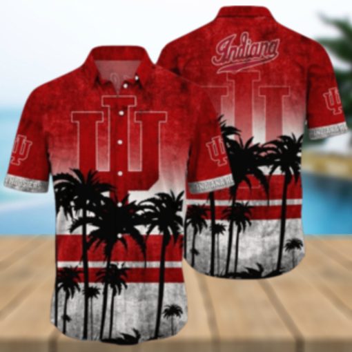 Indiana Hoosiers Logo Coconut Tropical Hawaiian Shirt Beach Gift For Fans