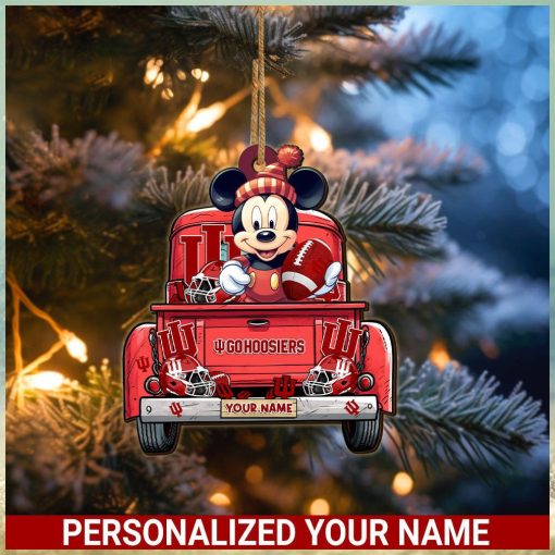 Indiana Hoosiers Mickey Mouse Ornament Personalized Your Name Sport Home Decor