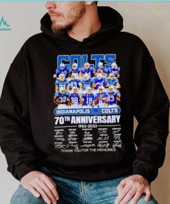 Indianapolis Colts 70th anniversary 1953 2023 thank you for the memories shirt