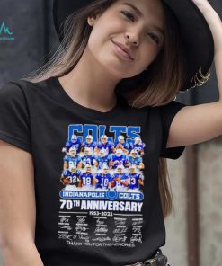 Indianapolis Colts 70th anniversary 1953 2023 thank you for the memories shirt