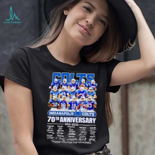 Indianapolis Colts 70th anniversary 1953 2023 thank you for the memories shirt