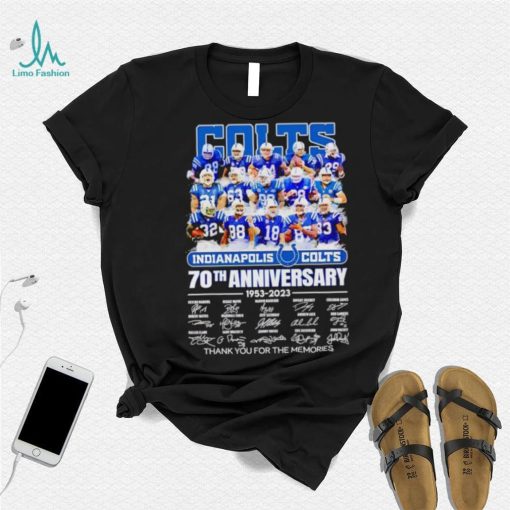 Indianapolis Colts 70th anniversary 1953 2023 thank you for the memories shirt