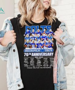 Indianapolis Colts 70th anniversary 1953 2023 thank you for the memories shirt