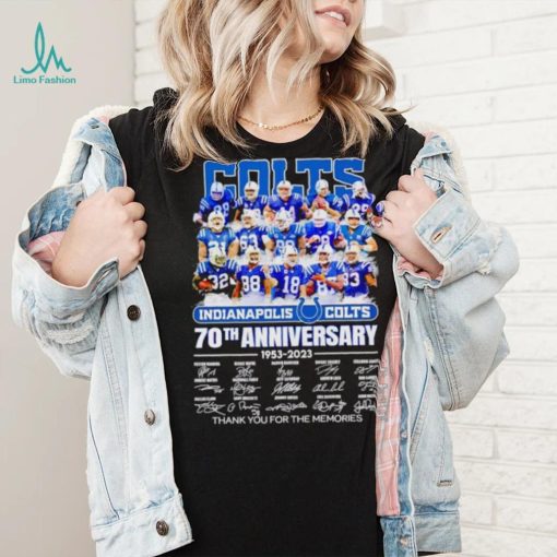 Indianapolis Colts 70th anniversary 1953 2023 thank you for the memories shirt