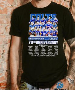 Indianapolis Colts 70th anniversary 1953 2023 thank you for the memories shirt