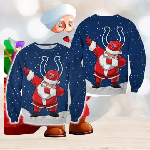 Indianapolis Colts Christmas Dab Santa Ugly Sweater For Fans AOP Gift Holidays