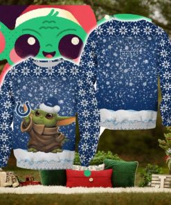 Indianapolis Colts Christmas Pattern Baby Yoda Sweater Best For Fans Gift Christmas Holidays