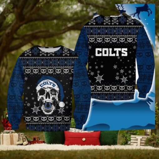 Indianapolis Colts Christmas Reindeer Fashionable All Over Print 3D Sweater For Fans Gift Christmas