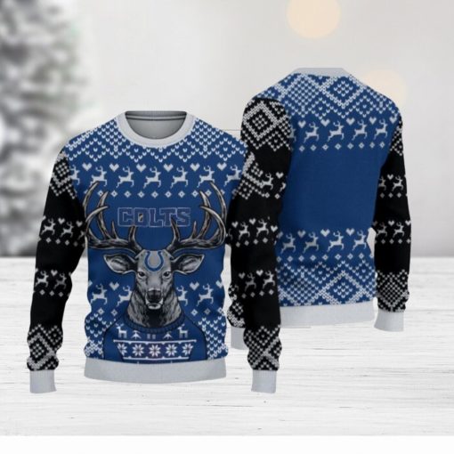 Indianapolis Colts Christmas Reindeer Hot Trending Ugly Sweater For Fans