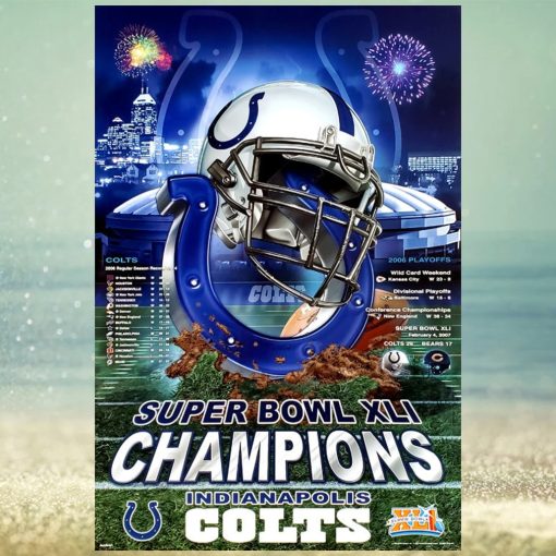 Indianapolis Colts Glory Super Bowl Xli Champions Poster