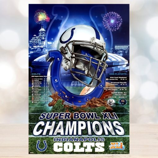 Indianapolis Colts Glory Super Bowl Xli Champions Poster