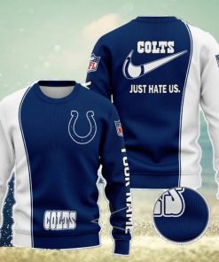 Indianapolis Colts NFL Just Hate Us Personalized For Fans Sweater New