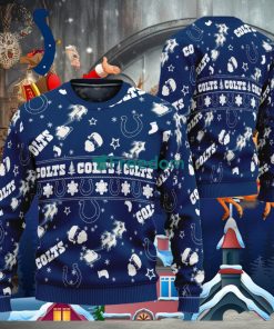 Indianapolis Colts NFL Santa Reindeer Sleigh Ugly Christmas Sweater AOP Gift For Fans