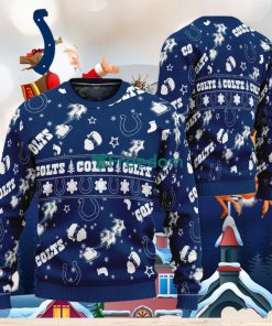 Indianapolis Colts NFL Santa Reindeer Sleigh Ugly Christmas Sweater AOP Gift For Fans