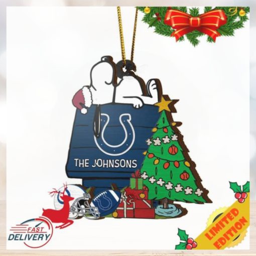 Indianapolis Colts Snoopy NFL Sport Ornament Custom Name