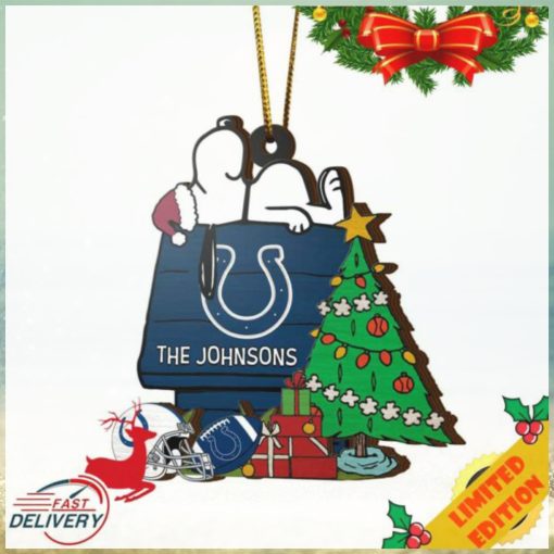 Indianapolis Colts Snoopy NFL Sport Ornament Custom Name