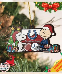 Indianapolis Colts Snoopy NFL Sport Ornament Custom Your Family Name