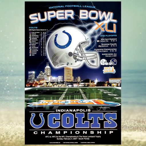 Indianapolis Colts Super Season Xli Afc Championship Poster