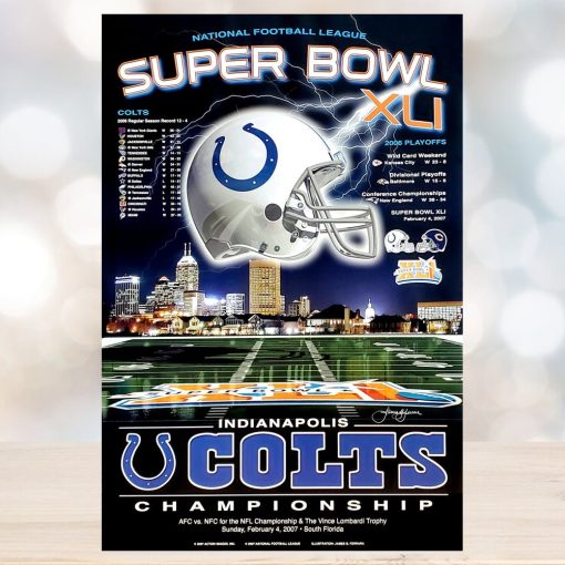 Indianapolis Colts Super Season Xli Afc Championship Poster