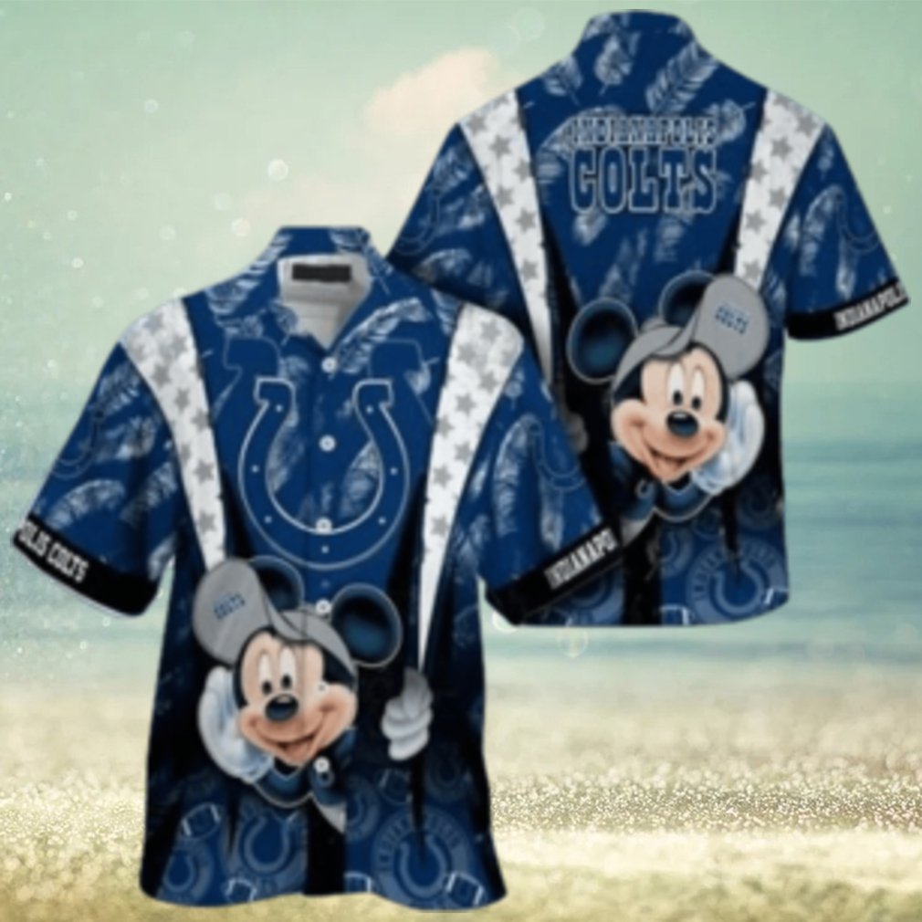 Indianapolis Colts nfl mickey mouse Hawaiian Shirt custom for fan Indianapolis Colts nfl mickey mouse Hawaiian Shirt custom for fan