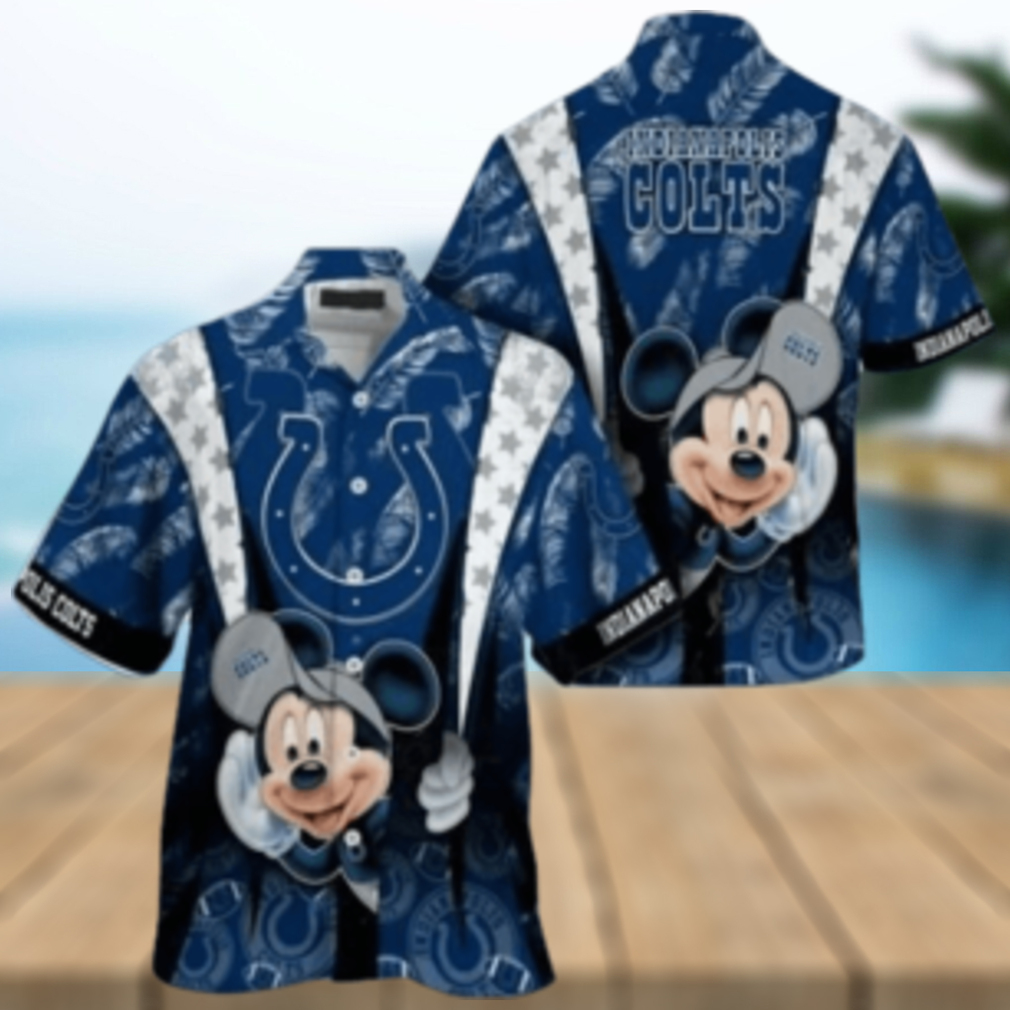 Indianapolis Colts nfl mickey mouse Hawaiian Shirt custom for fan Indianapolis Colts nfl mickey mouse Hawaiian Shirt custom for fan