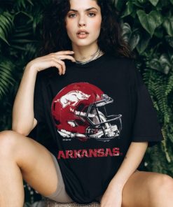 Infant Black Arkansas Razorbacks Dripping Helmet T Shirt