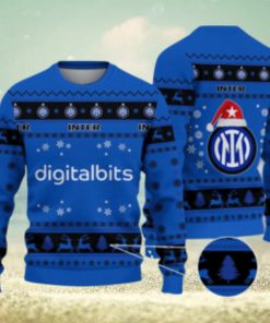 Inter 3D Ugly Christmas Sweater For Men And Women Sport Fans