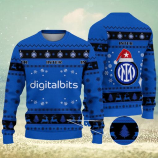 Inter 3D Ugly Christmas Sweater For Men And Women Sport Fans