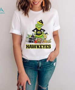 Iowa Hawkeyes Grinch and Max dog funny Christmas shirt