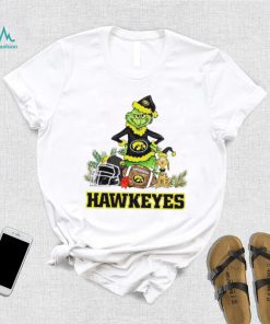 Iowa Hawkeyes Grinch and Max dog funny Christmas shirt